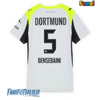 Borussia Dortmund Ramy Bensebaini #5 Tricou Fotbal Replică 2025-26 Femei Deplasare